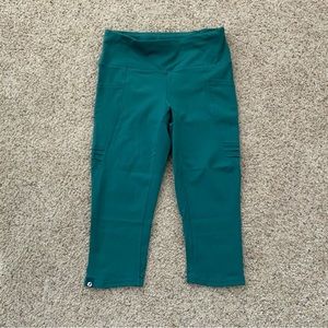 Oiselle pocket jogger knickers, teal green, size 02